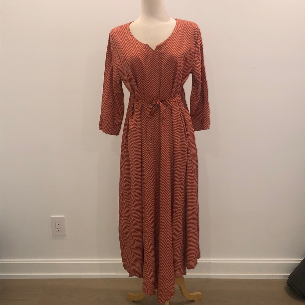 Elegant Rust Maxi Dress